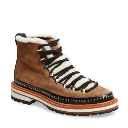 Rag & Bone Compass Shearling Ankle Boot Camel Women's 39.5/US 9.5