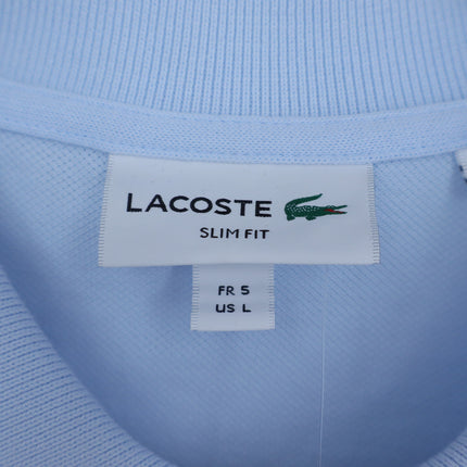 Lacoste Slim Fit Polo Shirt Rill Blue NWT Cotton Pique Short Sleeve Men's L