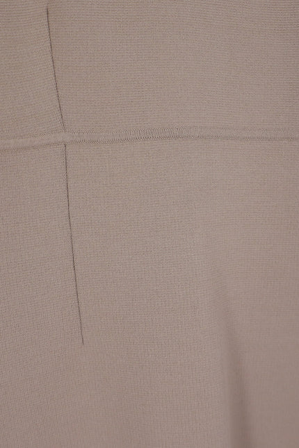 SCANLAN THEODORE Crepe Knit Collar Dress NWT Beige Camel Quiet Luxury Women's L