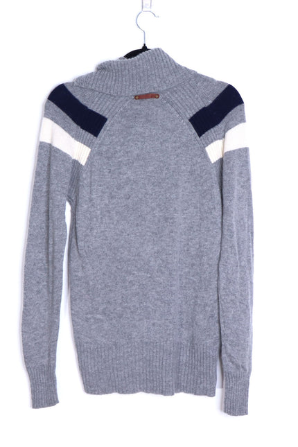 ALPS & METERS Ski Race Knit Sweater Gray Wool Cashmere Long Sleeve Women's L