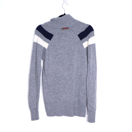ALPS & METERS Ski Race Knit Sweater Gray Wool Cashmere Long Sleeve Women's L