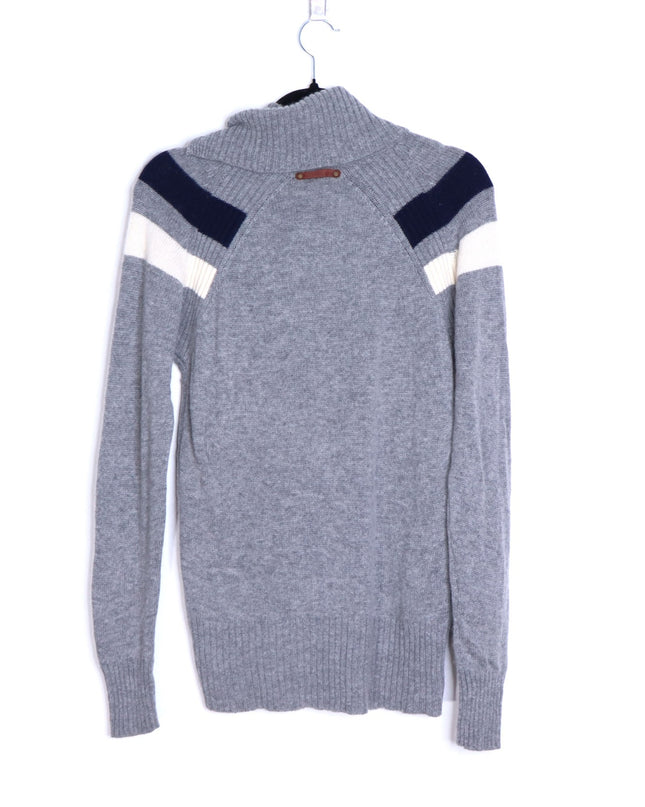 ALPS & METERS Ski Race Knit Sweater Gray Wool Cashmere Long Sleeve Women's L