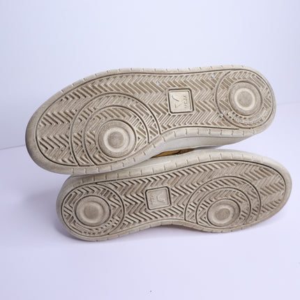 VEJA V 12 Low Top Leather Sneakers White Camel Lace Up Casual Women's 6