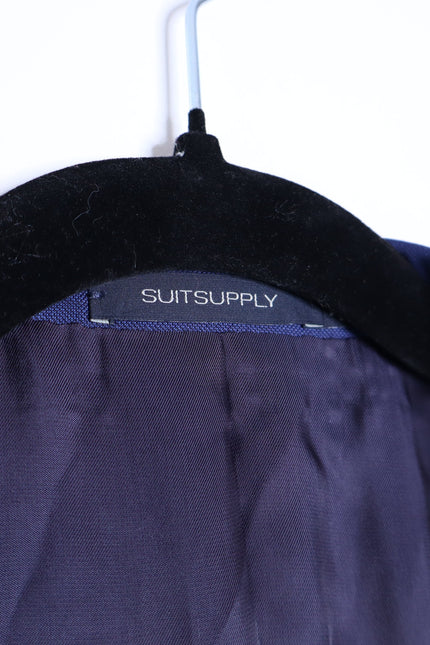SUITSUPPLY Lazio Slim Sport Coat Mid Blue Wool Single Breasted Men's 50/US 40