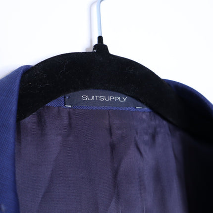 SUITSUPPLY Lazio Slim Sport Coat Mid Blue Wool Single Breasted Men's 50/US 40