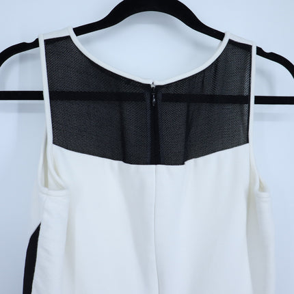 TIBI Colorblock Tank Dress Black and White Round Neck Sleeveless Women's 4
