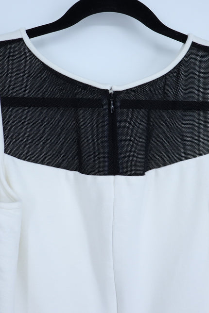 TIBI Colorblock Tank Dress Black and White Round Neck Sleeveless Women's 4