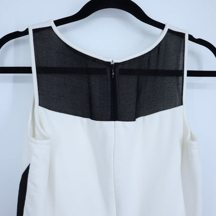 TIBI Colorblock Tank Dress Black and White Round Neck Sleeveless Women's 4