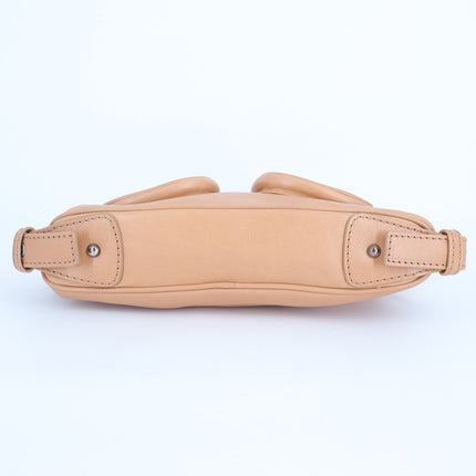 Marc Jacobs Leather Mini Shoulder Bag Beige Tan Y2K Neutrals Pochette