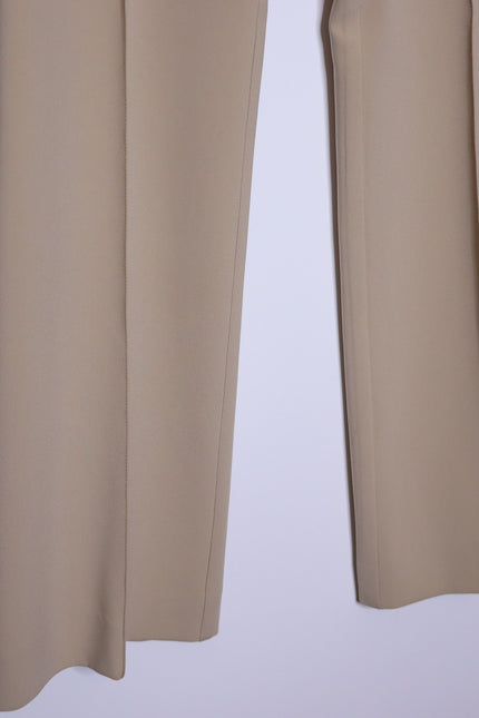 ST. JOHN Belted Wide Leg Trouser Beige High Waist Dress Pant Casual Women's 4