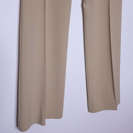 ST. JOHN Belted Wide Leg Trouser Beige High Waist Dress Pant Casual Women's 4