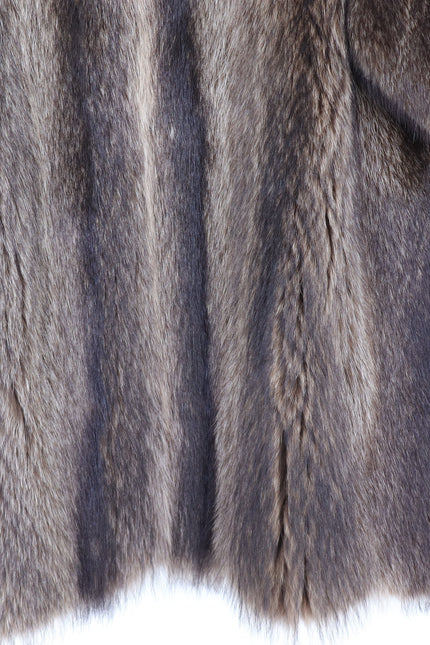 REVILLON Fox Fur Coat Saks Fifth Ave Brown and White Authentic Luxury Women's M