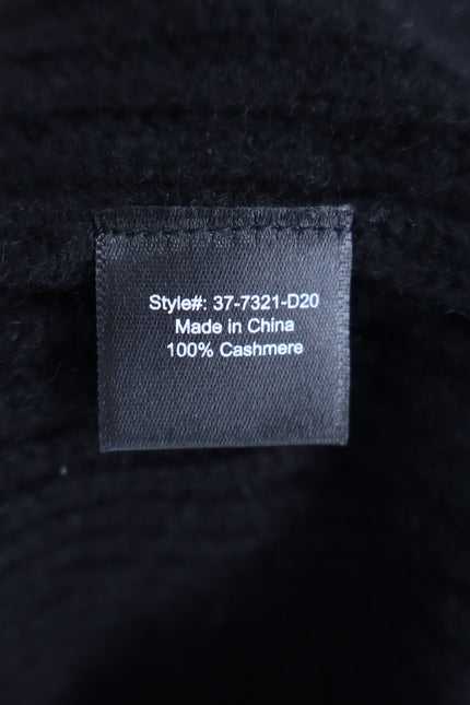 JENNI KAYNE 100% Cashmere Cocoon Cardigan Black Long Sleeve Women's M