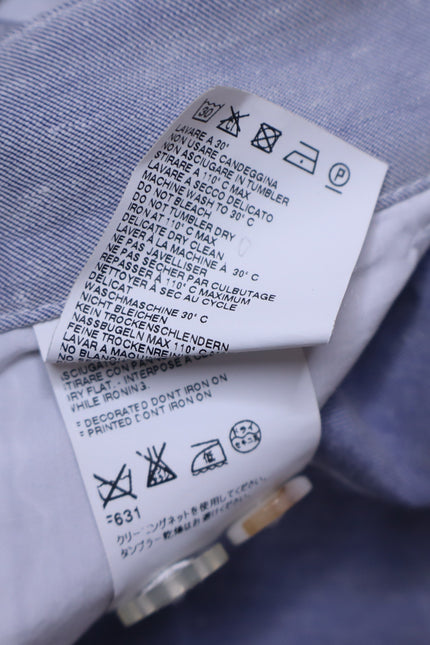MAISON MARTIN MARGIELA MM6 Patchwork Linen Shorts Blue Casual Women's 38/US 6