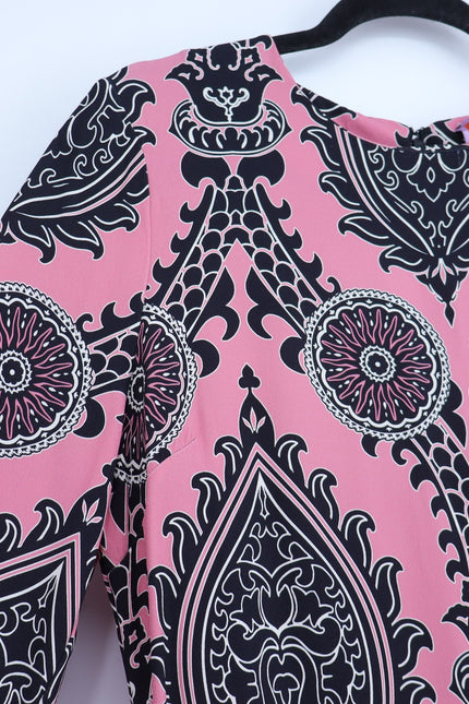 LA DOUBLEJ Mini Supremes Swing Dress Oltrarno Pink Long Sleeve Women's L
