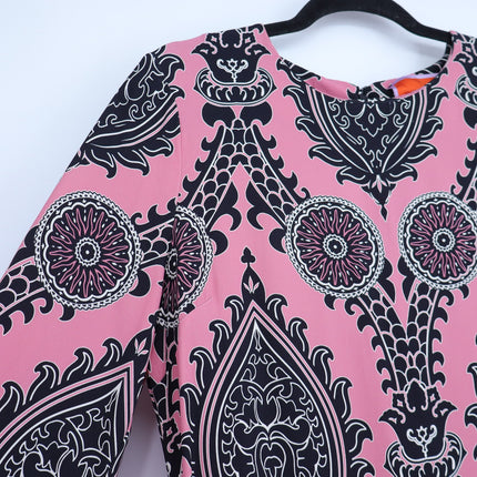 LA DOUBLEJ Mini Supremes Swing Dress Oltrarno Pink Long Sleeve Women's L