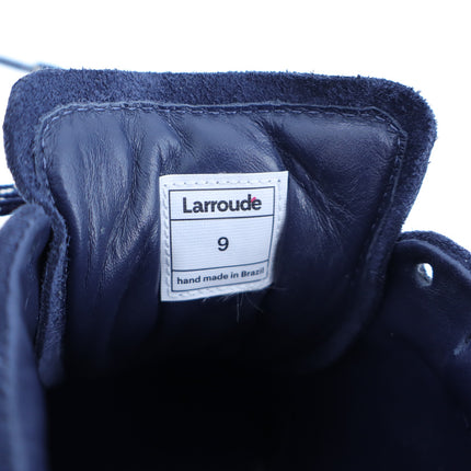 LARROUDE Stella Sneakers Navy Suede and Ivory Leather Low Top Women's 9