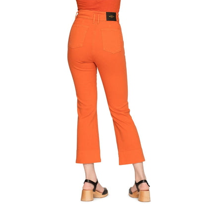 SWEDISH HASBEENS Short Boot Cut Jeans Orange Crop High Rise Women's 28