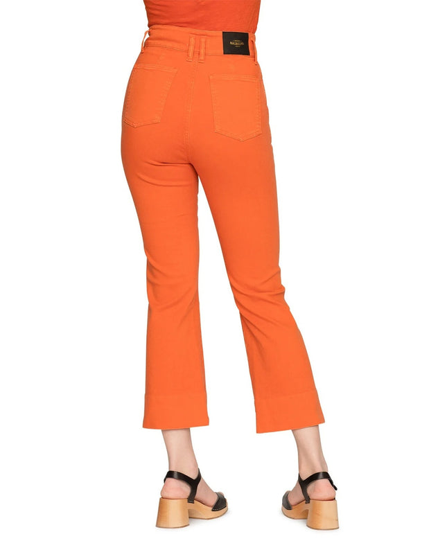 SWEDISH HASBEENS Short Boot Cut Jeans Orange Crop High Rise Women's 28