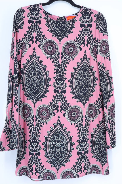 LA DOUBLEJ Mini Supremes Swing Dress Oltrarno Pink Long Sleeve Women's L