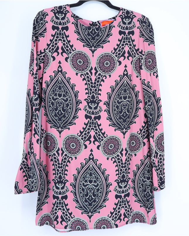 LA DOUBLEJ Mini Supremes Swing Dress Oltrarno Pink Long Sleeve Women's L