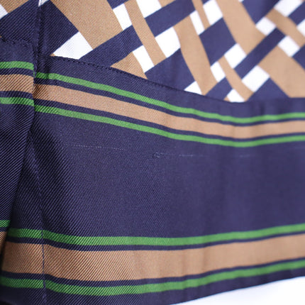 VERONICA BEARD Sumatra Mini Shirt Dress Navy Multi Wide Sleeve Women's 10
