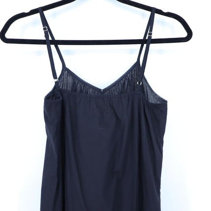 Mille Slip Maxi Dress Black Frill Hem Strappy Sleeve Summer Casual Women's XXS