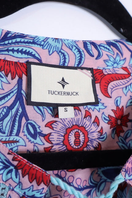 TUCKERNUCK Mauve and Rose Wildflower Bondi Coverup Beachwear Women's S