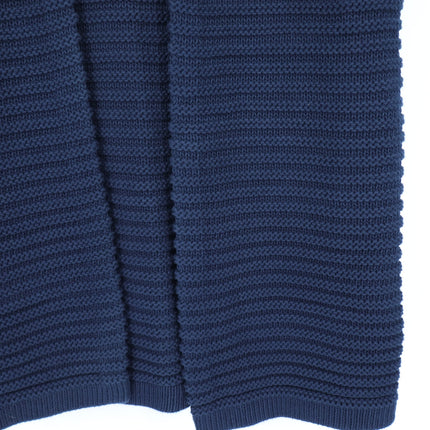 Worth New York Ribbed Open Cardigan Navy Blue Hooded Short Sleeve Women's XSP