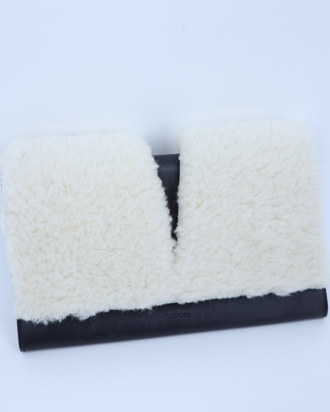 Jil Sander Envelope Clutch Shearling and Leather Bag Quiet Luxury Minimalist