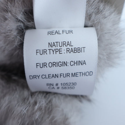 Joie Real Plush Rabbit Fur Earmuffs NWT Gray Winter Accessory Unisex O/S