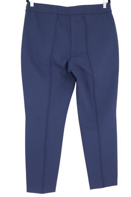 LAFAYETTE 148 Gramercy Tapered Trousers Navy Blue Acclaimed Stretch Women's 12