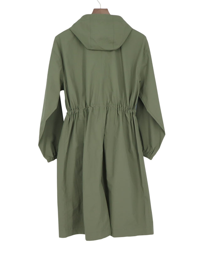 J. Crew Perfect Raincoat Olive Green NWT Hooded Snap Front Mid Length Women's S