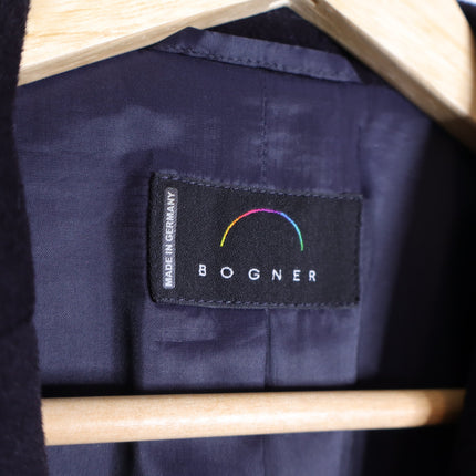BOGNER Wool Blend Blazer Jacket Black Single Breasted Long Sleeve Women's 14