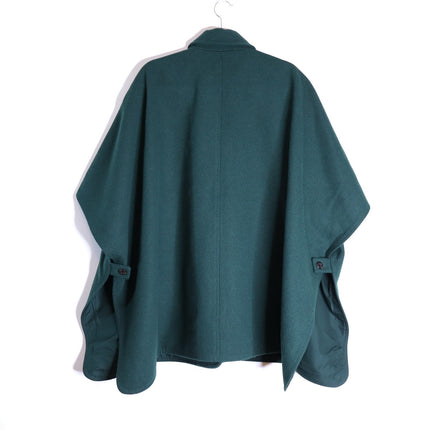 ANN TAYLOR Buttoned Trench Cape NWT Dark Green Wool Blend Women's MP