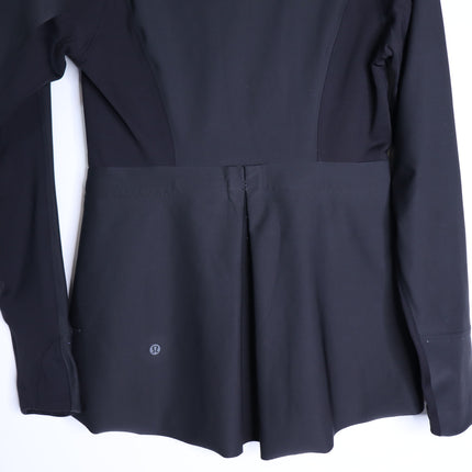 LULULEMON Hooded Sleet Sprinter Jacket Black Softshell Full Zip Women's 4