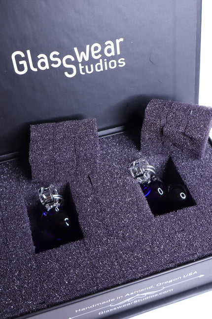 GLASSWEAR STUDIOS Handmade Cobalt Blue Heart Weights 10g/2.5mm Hangers