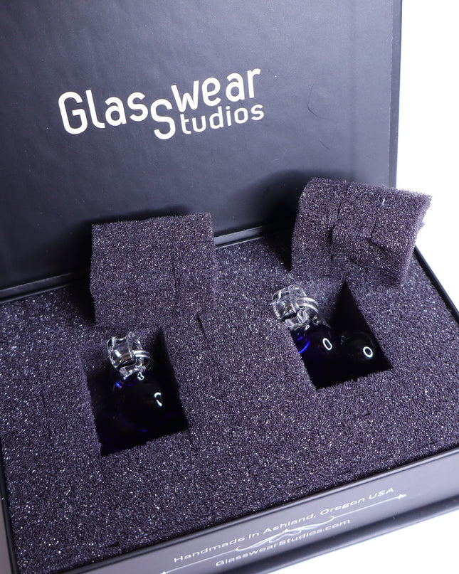 GLASSWEAR STUDIOS Handmade Cobalt Blue Heart Weights 10g/2.5mm Hangers