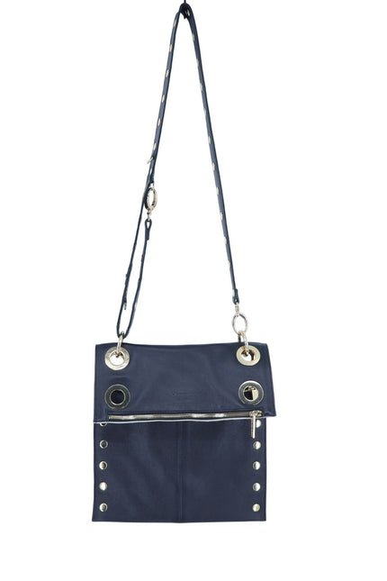 HAMMITT Large Montana Reversible Crossbody Bag Black Leather and Gold Envelope