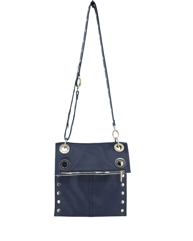 HAMMITT Large Montana Reversible Crossbody Bag Black Leather and Gold Envelope