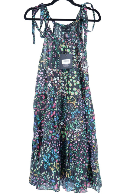 CYNTHIA ROWLEY Layla Floral Halter Dress Black NWT Knee Length Women's M