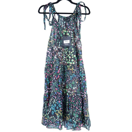 CYNTHIA ROWLEY Layla Floral Halter Dress Black NWT Knee Length Women's M