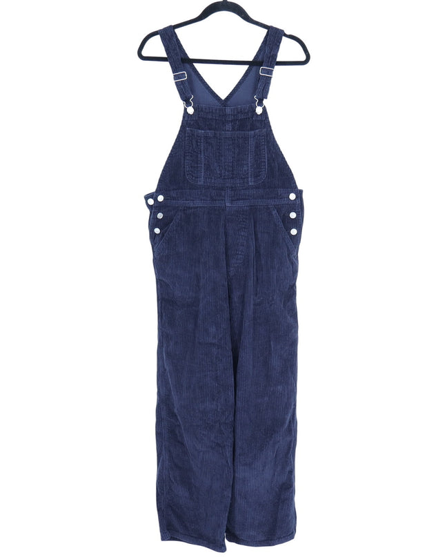 Lisa Says Gah Lucy Corduroy Overalls Black Straight Leg Bottom Women's M