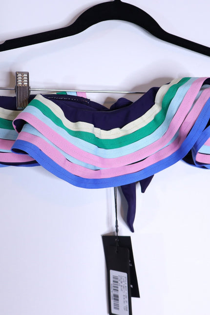 PAPER LONDON NWT Tahiti Bikini Top Blue Tide of Your Life Multicolor Women's XS