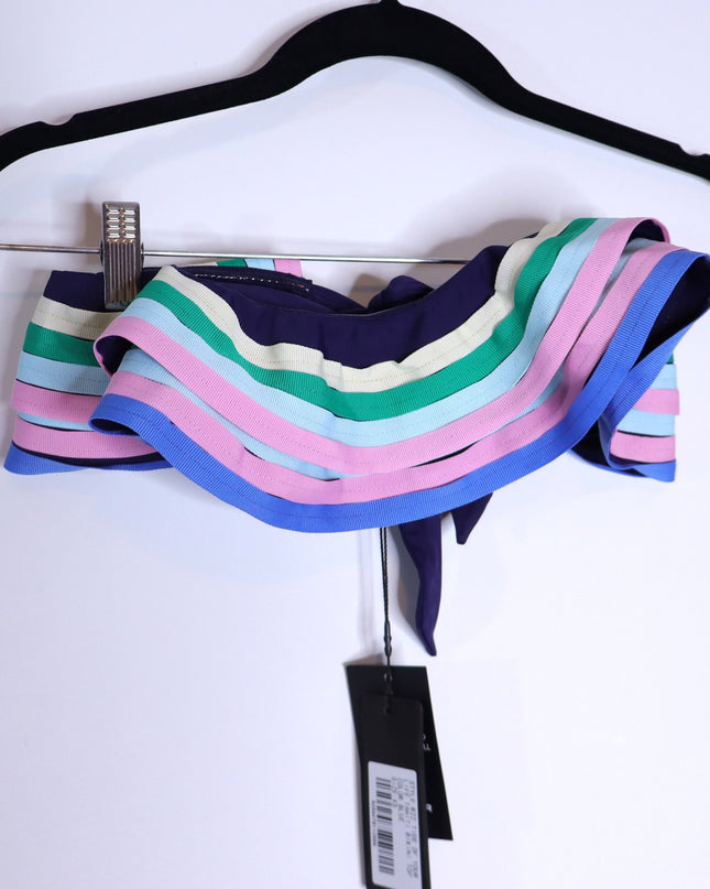 PAPER LONDON NWT Tahiti Bikini Top Blue Tide of Your Life Multicolor Women's XS