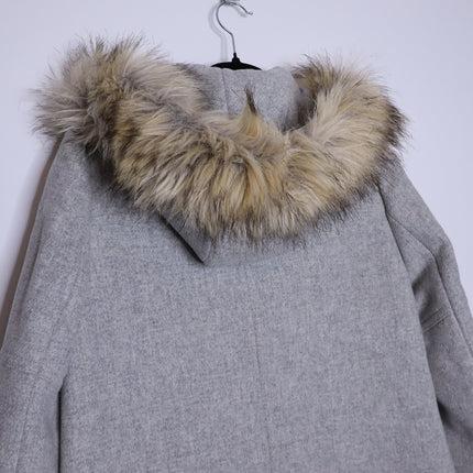 J. CREW Chateau Parka Italian Wool Stadium Cloth Heather Dusk Gray Women's 4