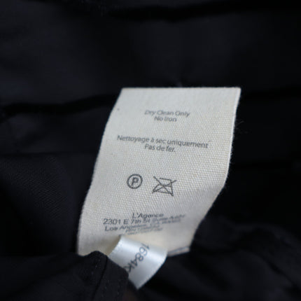 L'agence Dottie Stripe Tulle Duster Black Velvet Double Breasted Women's XS Tall