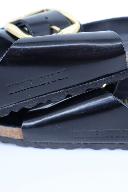 BIRKENSTOCK Madrid Big Buckle Sandals Black Nappa Slip On Women's 40/US 9