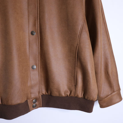 WE THE FREE Wild Rose Vegan Suede Bomber Jacket Chestnut Combo Women's S