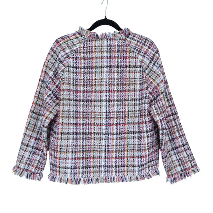 ESSENTIEL ANTWERP Colorful Tweed Cardigan Off-White Red Black Women's 32/US 2